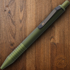 Everyman Grafton Mini Pen Super Matte OD Green Writes Black Pocket Clip Aluminum picture
