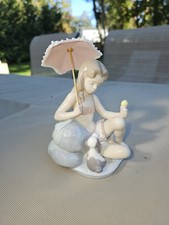 LLADRO Porcelain Figurine #6012 Monday's Child-Girl With Parasol. with Box 📦 picture
