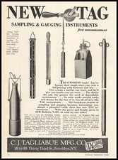 1928 C. J. Tagliabue Brooklyn NY Sampling & Gauging Instruments Vintage Print Ad picture