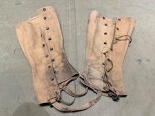 ORIGINAL WWI US ARMY INFANTRY M1917 COMBAT FIELD LEGGINGS- SIZE 3 picture