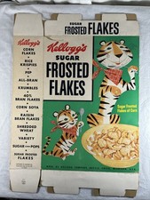 KELLOGG'S Sugar Frosted Flakes & Sugar Smacks OVERSIZE CEREAL BOX ADVERTISEMENT picture