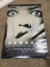 SCREAM 1996 Full theatrical movie poster signed 27X40 picture