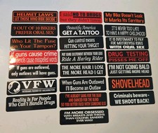 VTG Biker Sayings Motto Sticker Funny Black Orange Red Risque Harley Republic picture