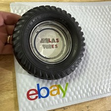 Atlas Vintage Tire Ashtray Original Car Truck Auto Hotrod Authentic GIFT Blemish picture