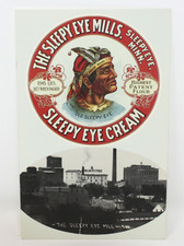 Sleepy Eye Minnesota MN Old Sleepy Eye Flour Mill Advertising Vintage Postcard picture