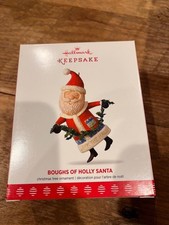 Hallmark Keepsake Ornament 2017 Boughs of Holly Santa Claus NIB Sharon Visker picture