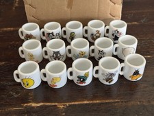 VTG Looney Tunes Mini Ceramic Mugs Lot Of 30 New Bugs Tweetie Taz Daffy Porky picture