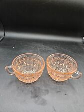 2 Pink Depression Glass Cups 3.1