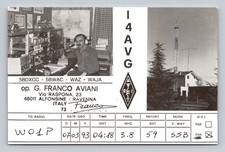Ham Radio QSL I4AVGA Italy Alfonsine 1993 3.8 MHz SSB Contact picture