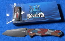 EDCGRIPPER Storm Cutter Tempest Lava. # 137 of 200 Back Flip Thumb Stud w Patch  picture