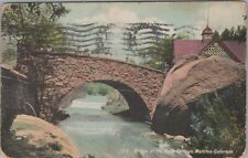 Soda Springs Manitou Colorado bridge c1910s postcard B174 picture