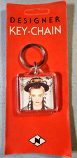 Vintage 1980s Boy George Culture Club Keychain New On Card Retro Pop New Wave picture