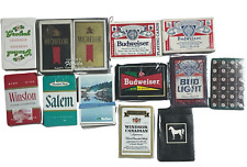 Mixed Lot 13 decks playing cards ADVERTISING beer cigarettes alcohol new & used picture