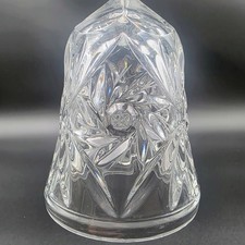 VTG Beautiful Lead Crystal Pinwheel Buzzstar Bell w/Quilt Pattern~5.25