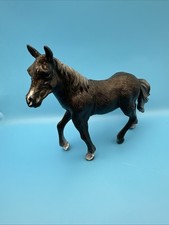 Vintage 1999 Black Plastic Horse Figurine White Socks Made in China 6 Inch picture