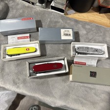 Victorinox  Swiss Army knifes lot of 3 Stay glow Swiss clamp Huntsman silver  picture