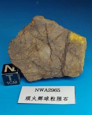 41g NWA 2965 EL meltrock pyroxene chondrite Meteorite Enstatite EL-melt rock picture