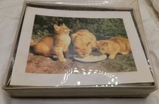VTG Alfred Mainzer ALMA 10 gift notes cards greeting cats kittens kitty or print picture