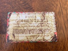 Willy Wonka Golden Ticket Card from ELAUT Coin Pusher Arcade Game No Barcode picture