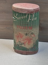 Vintage 1930s 40s Sweet Pea Tru-Test Talcum Powder Cardboard Box Floral Lander picture