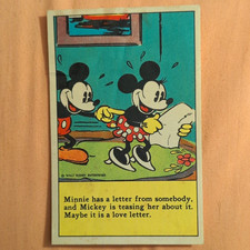 1935 Walt Disney Enterprises Mickey & Minnie Mouse Bell Bread Promotional Card picture