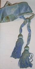1800's -US Army Infantry- Vintage Blue Silk Military Officer's Uniform Sash picture