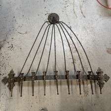 Vintage 1965 SYROCO Gothic 9-Arm Candle Holder Sconce Plastic 50in wide  picture