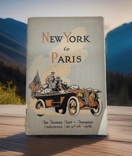 1908 New York To Paris Auto Race Thomas Flyer Booklet Map Automobilia Buffalo NY picture