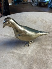 VTG Brass Pigeon Bird Hollow Standing Heavy Large Size EUC picture