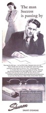 Shuron Smart Eyewear Vintage Magazine Ad Black & White 1944 Eyeglasses picture