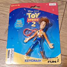Basic Fun Disney Pixar Toy Story 2 Woody Keychain Really Works 1999 picture