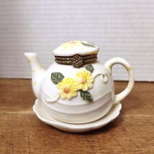 Vintage Ceramic Teapot Trinket Box picture
