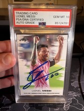 N/A TRADING CARD AUTO GRADE LIONEL MESSI PSA DNA 10 picture