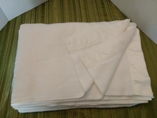 Blanket Vintage Ivory Acrylic Blanket Satin Trim 92x68