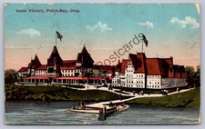 K55/ Put-In-Bay Ohio Postcard c10 South Bass Island Hotel Victory Dock Boat 387 picture