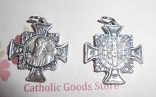 Medalla De San Benito St Saint Benedict Medal Oxidized Silver Tone picture