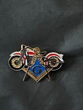 Square Compass Lapel Tac Pin Motorcycle Masonic Freemason Fraternity NEW picture