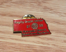 Red & Gold Tone Nebraska District 1987-1988 Collectible Optimist Club Pin picture