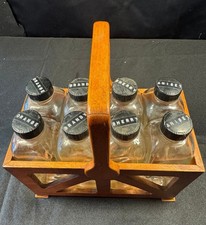 VTG Liquor Decanters And Hand Made  Caddy picture