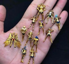 12 Zodiac Mini Figures Set Hand Painted 3.5cm Gold Armor Collectible picture