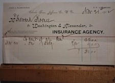 1902 Jefferson County West Virginia CHARLES TOWN John A. Washington INSURANCE picture