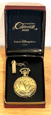 NEW VINTAGE TOKYO DISNEYSEA NEW YEARS EVE CELEBRATION 2002 POCKET WATCH WITH BOX picture