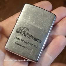 Vintage 1967 Zippo Lighter Sims Transfer Co Spartanburg SC Semi Truck 2517191 picture