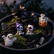 4pcs Gothic Halloween Resin Mini Figurine Set picture