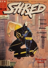 RARE Vintage #1 First Issue SHRED Skateboarding Magazine Husker Cy-Board 1989 VG picture