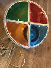 Vtg 60s Penetray Rotating Motorized Folding Color Wheel aluminum Christmas tree picture