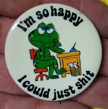 Vtg 1970s Button/ Pin back 