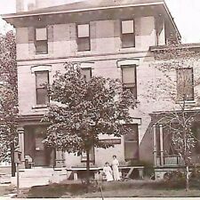 C.1900/10s Edgemere House. Mansion. Beautiful Women White Dress. Outdoor. Dress picture