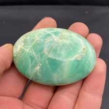 84g AAA+ Blue Aragonite Palm Stone - Top Grade Balochistan, Pakistan - Seafoam B picture
