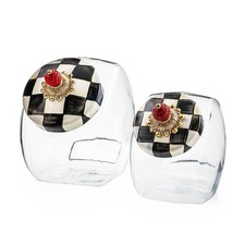 MacKenzie Childs Courtly Check Cookie Jar picture